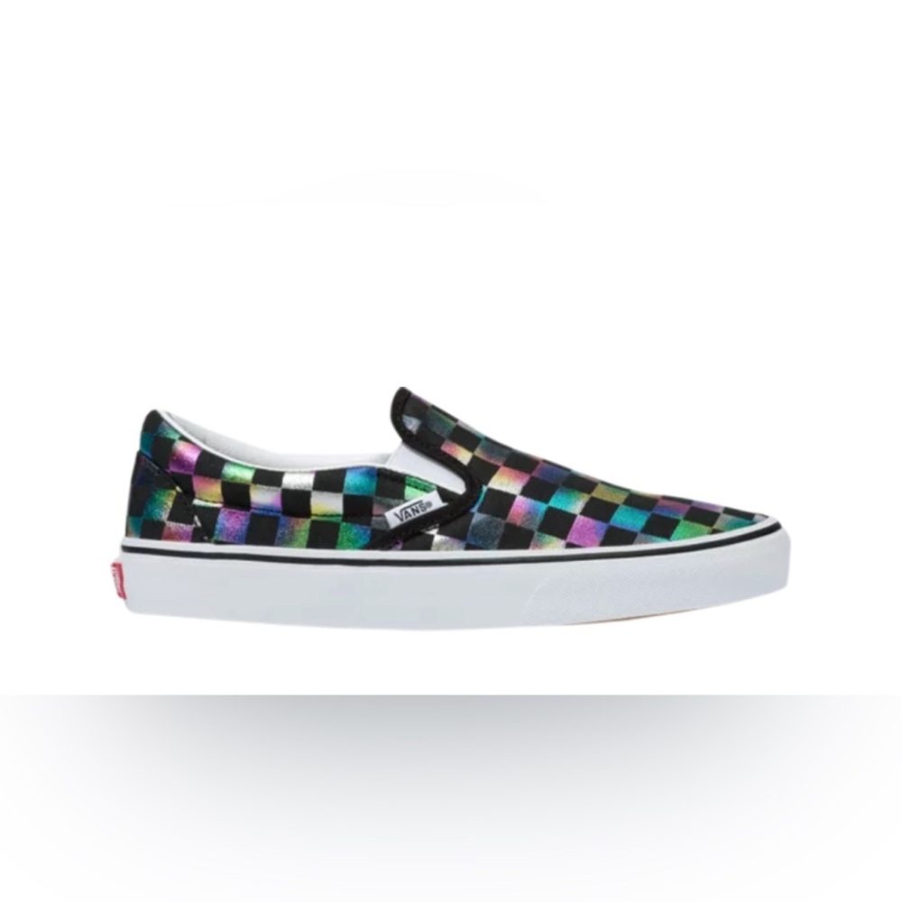 Vans Kids Slip-On 'Iridescent Checkerboard' size 5